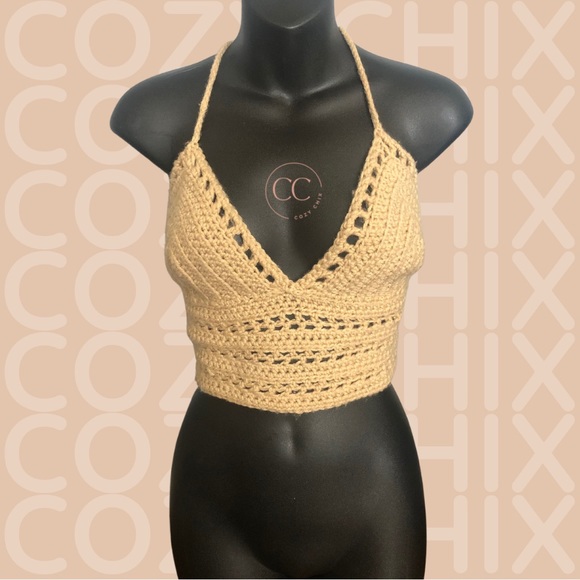 Net & Chill: Handmade Crochet Bralette Top - Picture 2 of 5